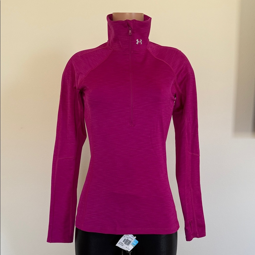 Under Armour Women's Fuchsia Long Sleeve Top size medium excellent condition